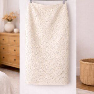 Express Ivory Lace Pencil Skirt Size 10